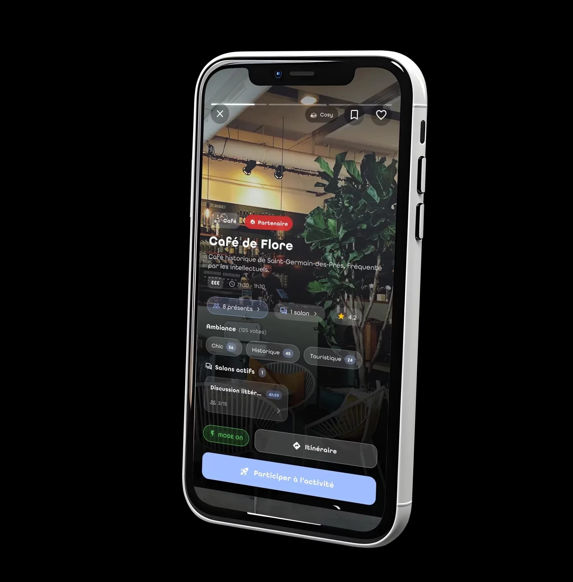 L’application OnYuu sur smartphone